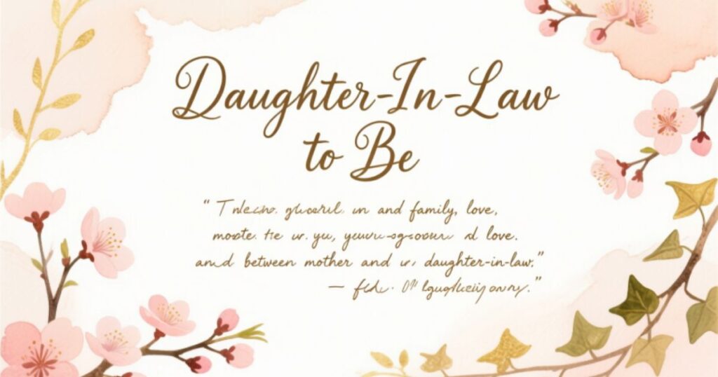 Daughter-In-Law to Be Quotes from Mother