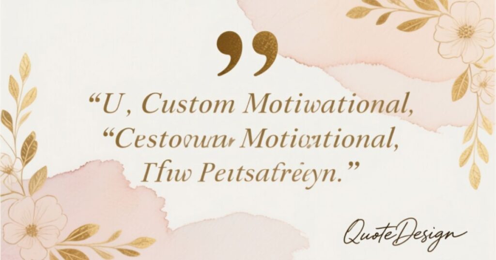 Examples of personalized quotes: