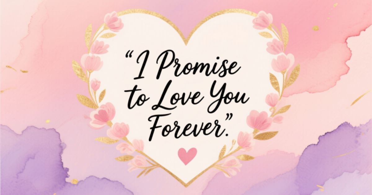 I Promise to Love You Forever Quotes